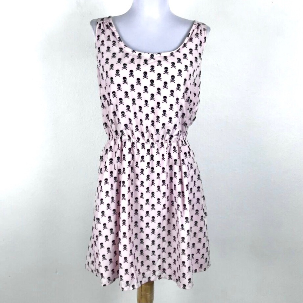 Hot Topic Teenage Runaway Pink Skull Dress Small - Picture 2 of 7